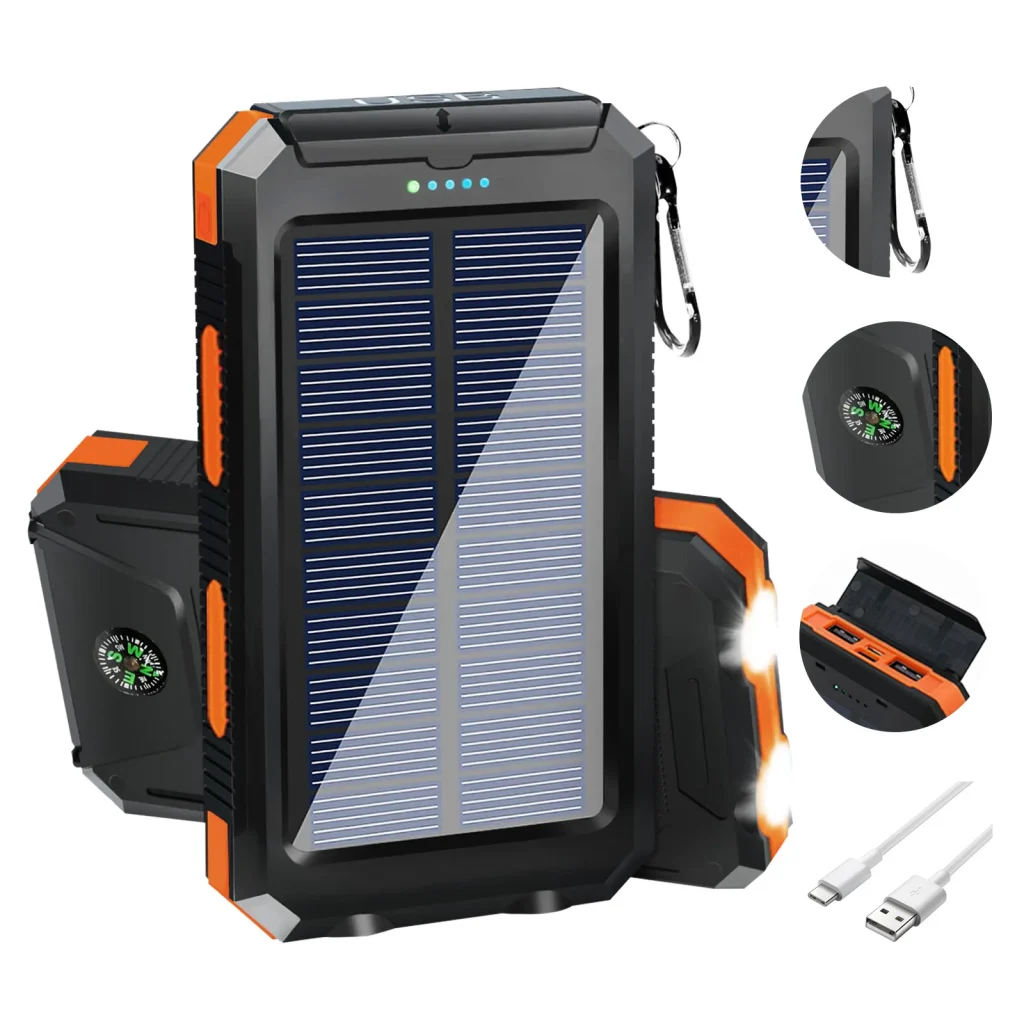 Portable Waterproof Solar Power Bank Charger