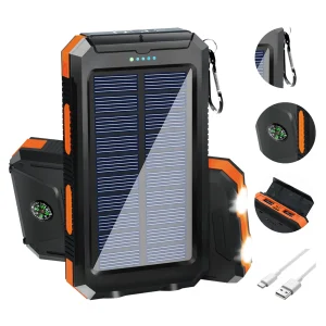 Portable Waterproof Solar Power Bank Charger
