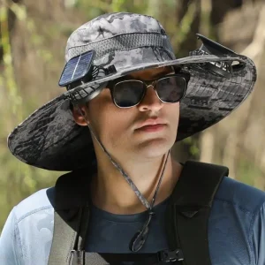 Men's Solar-Powered Cooling Fishing Hat