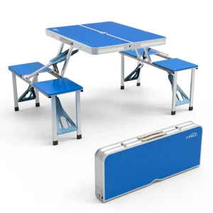 4Ft Portable Folding Picnic Table with 4 Seats